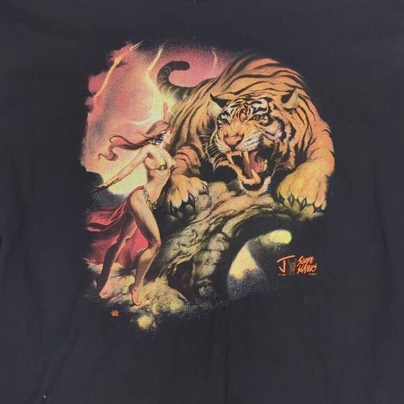 Limited Edition Slope Slavery Men’s Medium Tiger Amazonian Blue T-Shirt - Picture 4 of 7